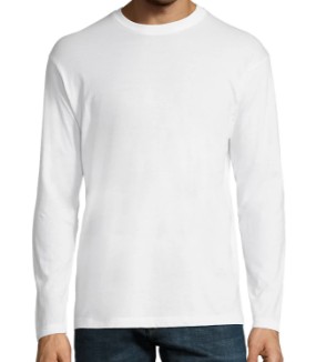 MONARCH. Camiseta Hombre Manga Larga. 100% Algodón 