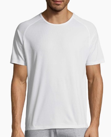 SPORTY. Camiseta Hombre Malla Manga Corta. 100% Poliéster transpirable