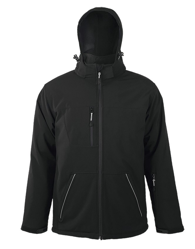 ROCK Hombre. Softshell Acolchado. 94% Poliéster - 6% Elastano, Interior: 100% Poliéster