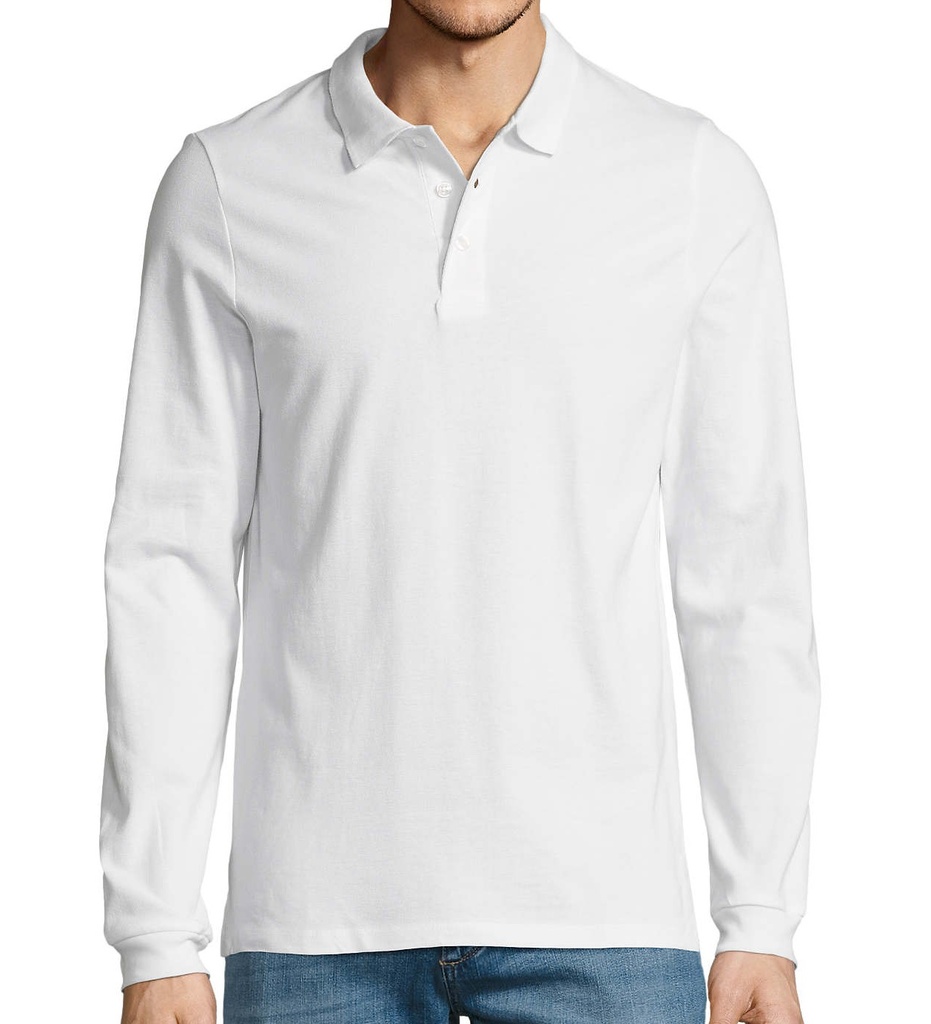 WINTER II. Polo Hombre Manga Larga. 100% Algodón