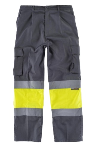 C4018. Pantalón Alta Visibilidad con Cintas Reflectantes. Poliéster - Algodón