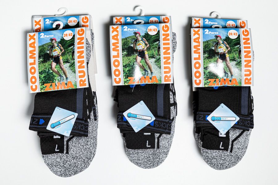 RUNNING. Calcetín Deportivo Coolmax. 87% Algodón - 13% Coolmax (pack 2 pares)