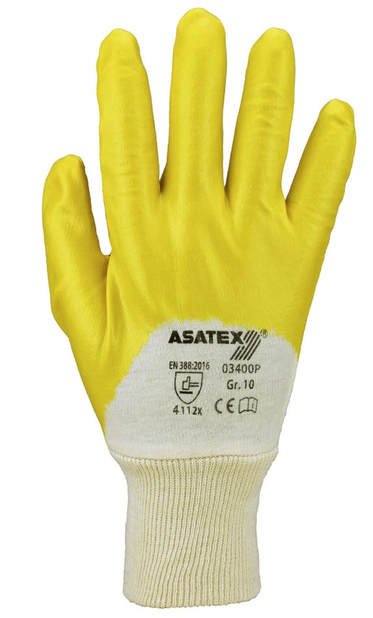 3400P. Guante de Algodón recubierto de Nitrilo Cat.II (12 pares)