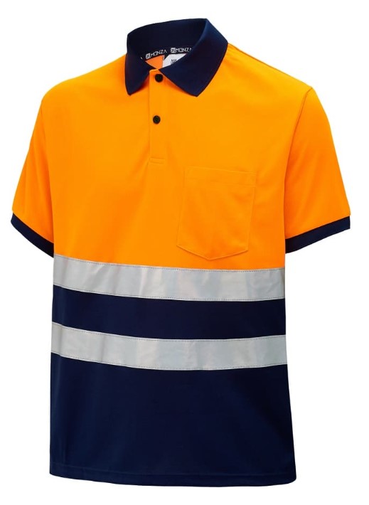 4752. Polo Alta Visibilidad, Manga Corta Confort Fit. 100% Poliéster 