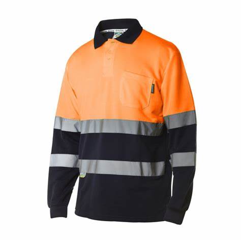 4754. Polo Alta Visibilidad, Manga Larga Confort Fit. 100% Poliéster  