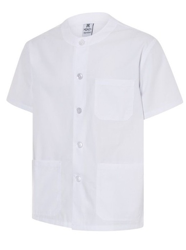 4566. Chaqueta Sanitaria, Manga Corta Confort Fit. 65% Poliéster - 35% Algodón