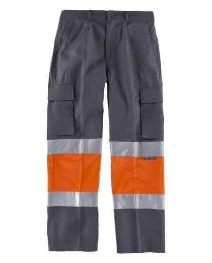 C4018. Pantalón Alta Visibilidad con Cintas Reflectantes. Poliéster - Algodón
