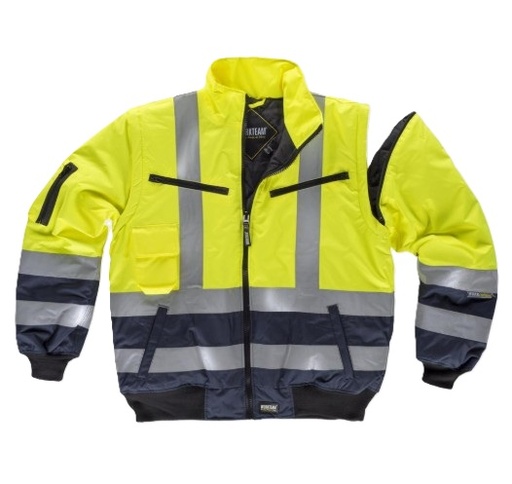 C3730. Piloto Alta Visibilidad, Cintas Reflectantes. 100% Poliéster