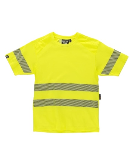 C3980. Camiseta Alta Visibilidad de Manga Corta en Micropiqué. 55% Algodón - 45% Poliéster