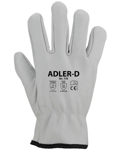 ADLER-D. Guante Piel Flor Vacuno Cat.II (12 pares)