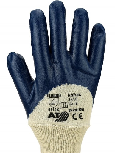 3410. Guante de Algodón recubierto de Nitrilo Cat.II (12 pares)